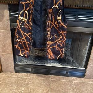 Ralph Lauren reversible Black and Gold Patterned Vest-XL